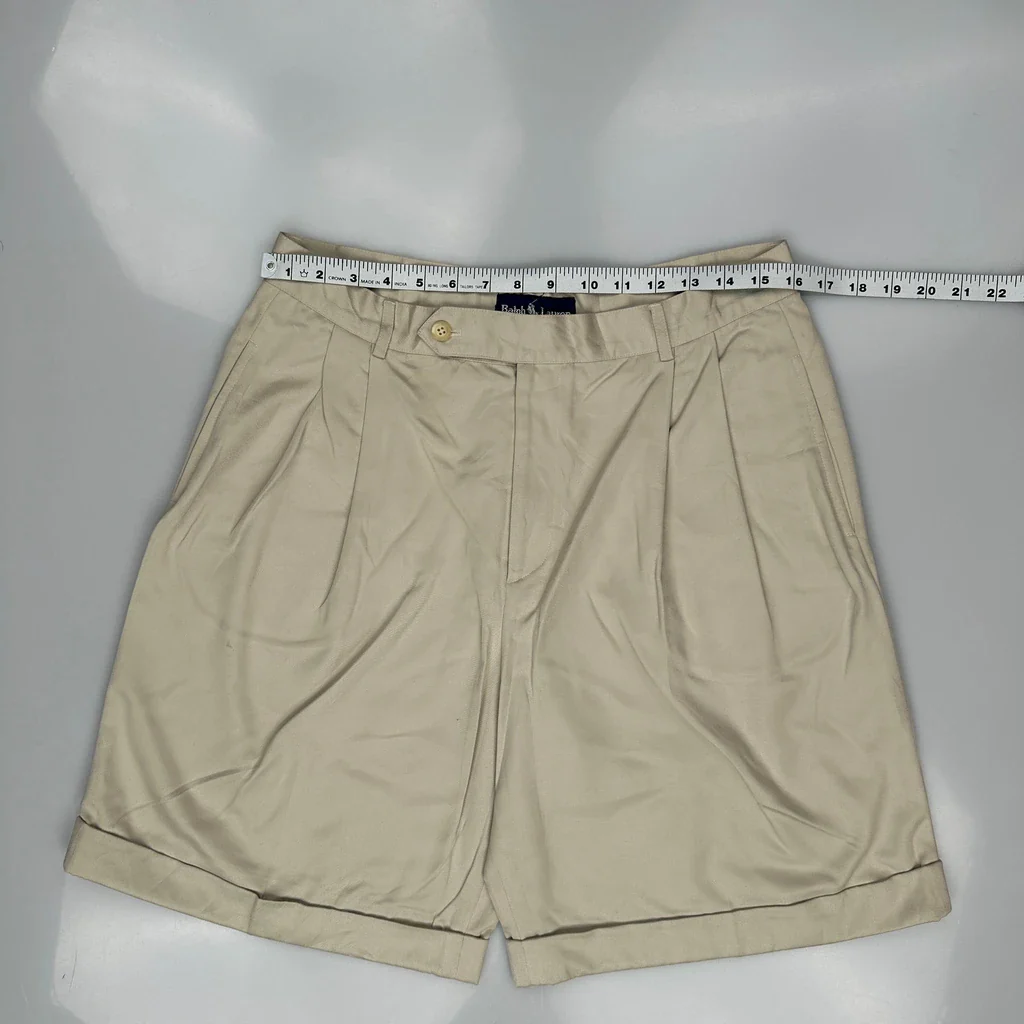 Ralph Lauren Chino Shorts - 32W 6L Beige Cotton - Image 3