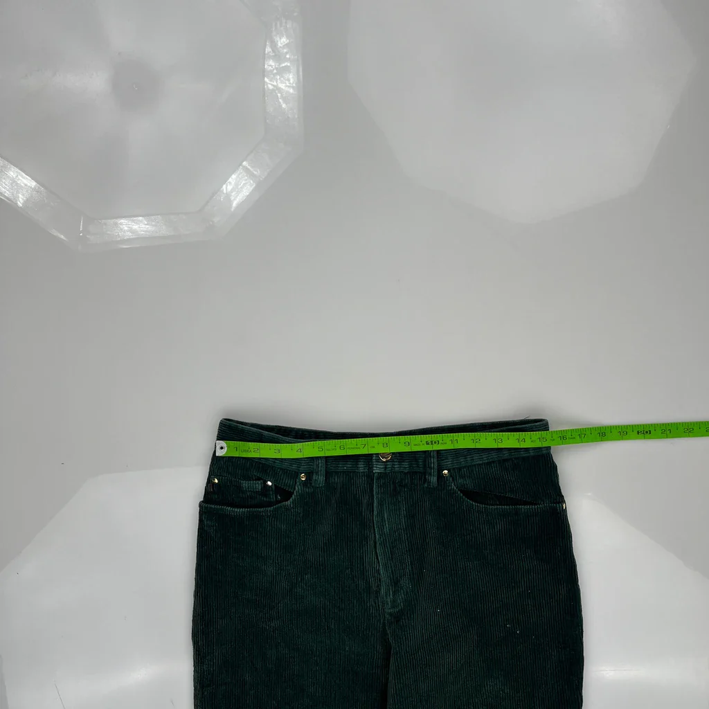 Ralph Lauren Petite Cord Pants - 30″ Waist Green Cotton - Image 3