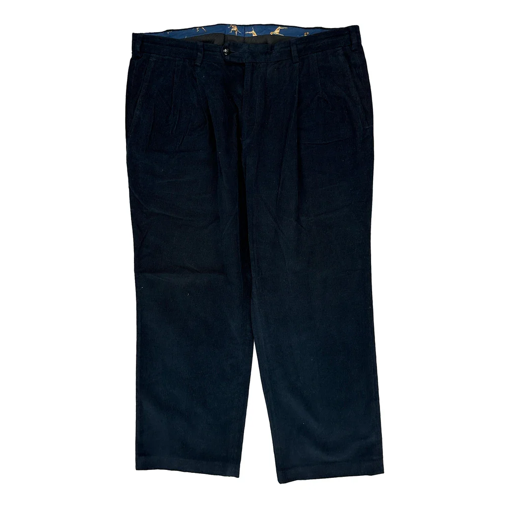 Ralph Lauren Cord Trousers - 38″ Waist Black Cotton - Image 2