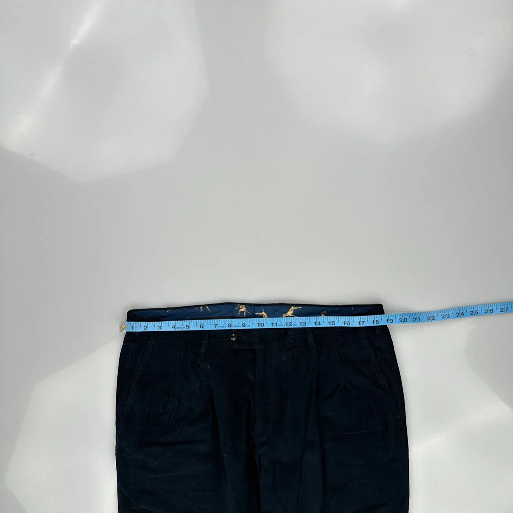 Ralph Lauren Cord Trousers - 38″ Waist Black Cotton - Image 3