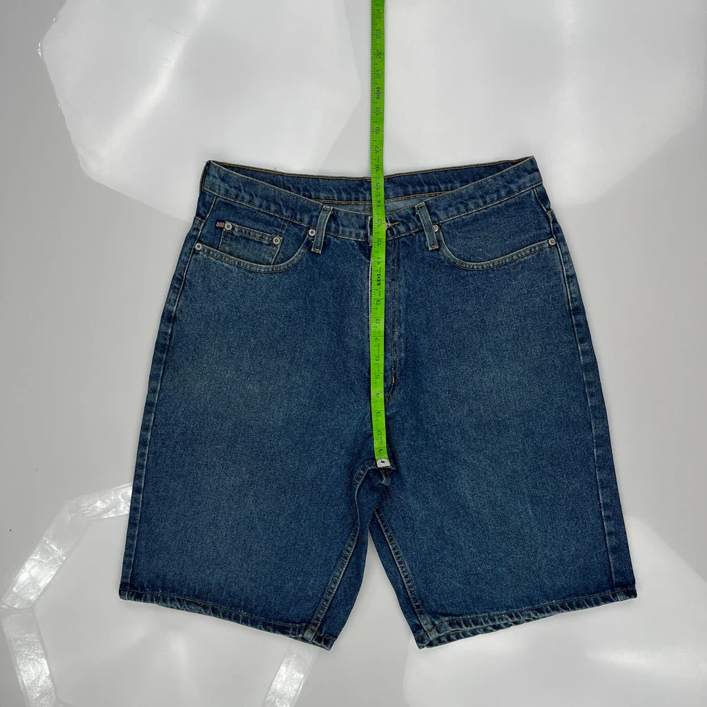 Ralph Lauren Baggy Denim Shorts - 35W 10L Blue Cotton - Image 4