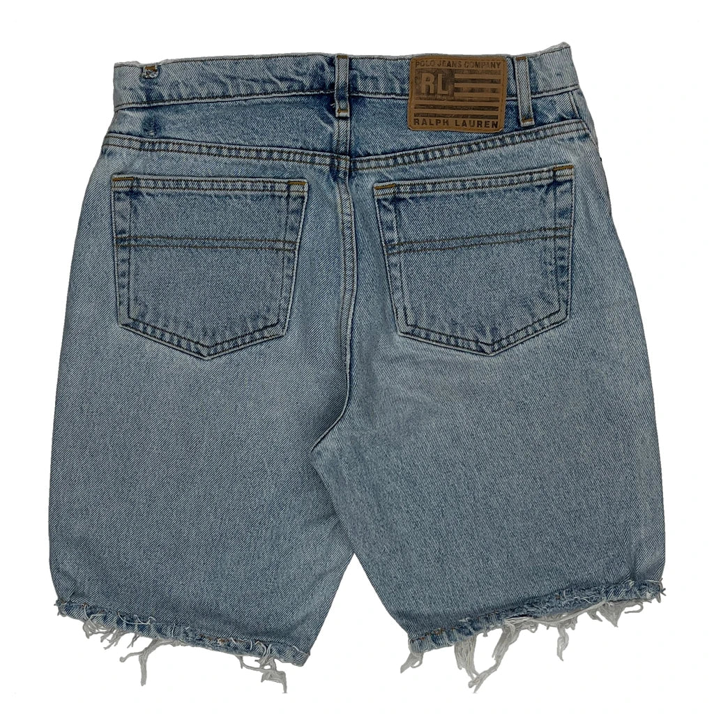 Ralph Lauren Cut Off Denim Shorts - 29W UK 10 Light Wash Cotton