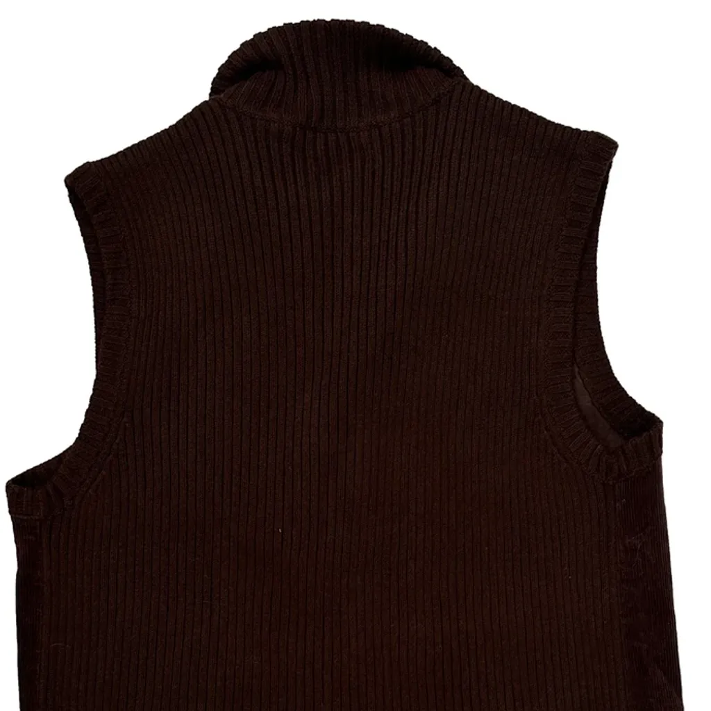 Ralph Lauren Fleece Vest - Medium Brown Cotton - Image 7