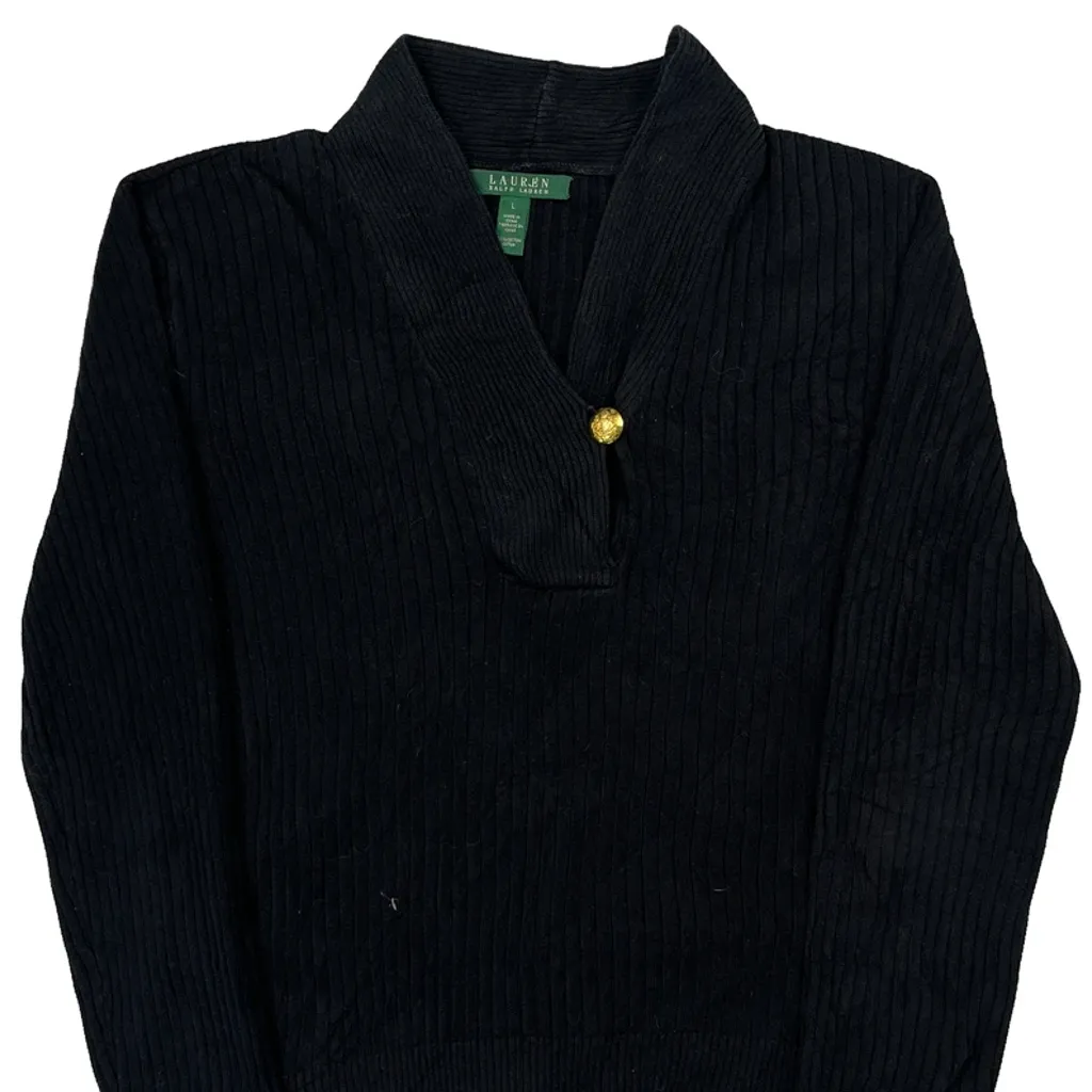 Ralph Lauren Jumper - Large Black Cotton - Image 4