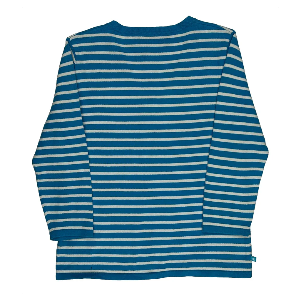 Ralph Lauren Striped Jumper - Medium Blue Cotton - Image 2