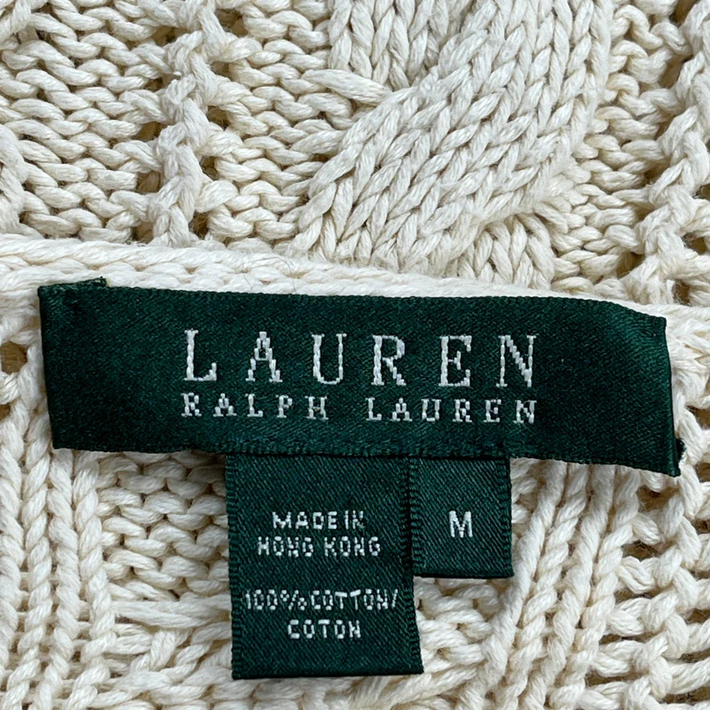 Ralph Lauren Jumper - Medium Cream Cotton - Image 3