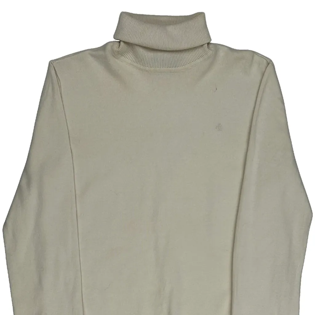 Ralph Lauren Roll Neck Jumper - Medium Cream Cotton - Image 4