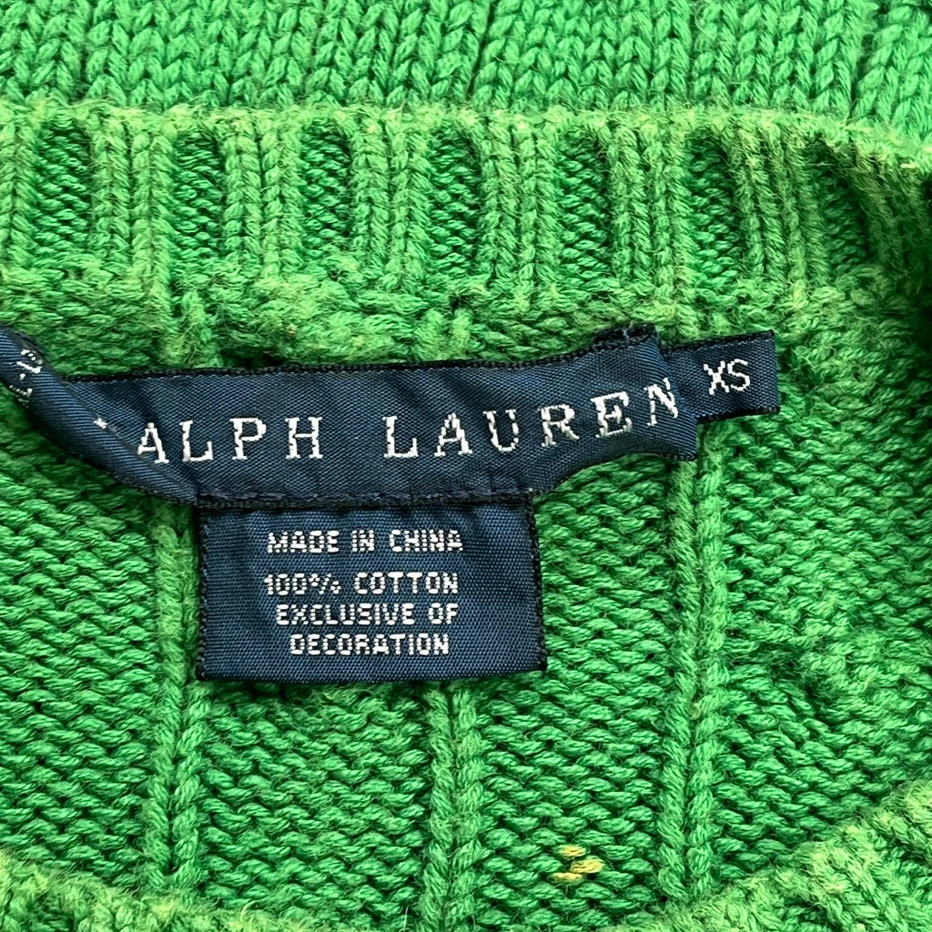 Ralph Lauren Jumper - XS Green Cotton - Image 3
