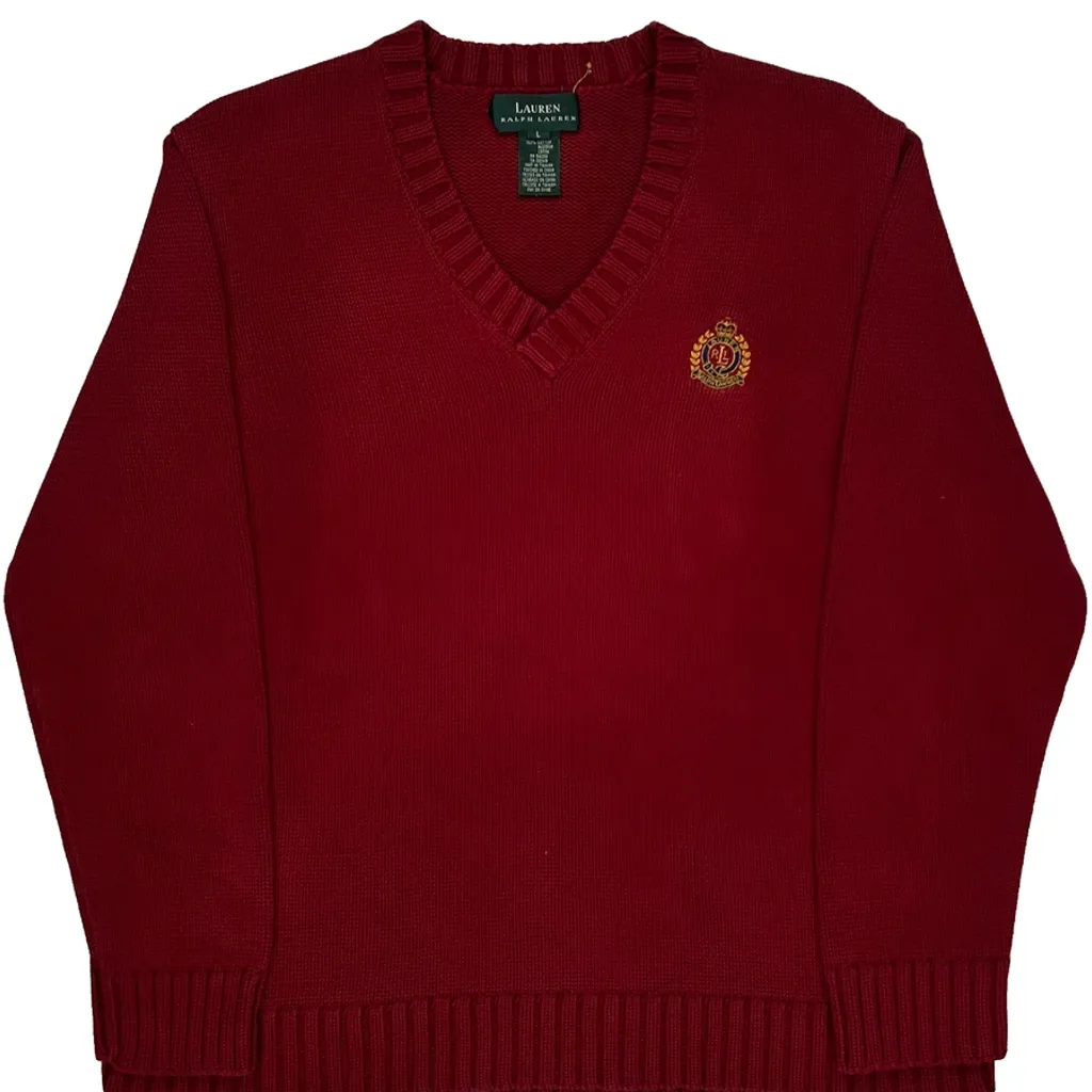 Ralph Lauren Jumper - Large Red Cotton - Image 4