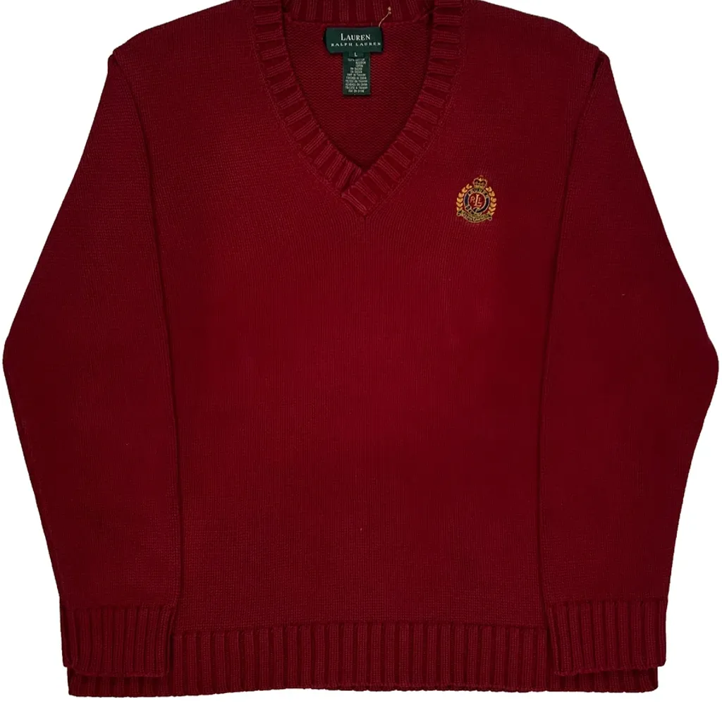 Ralph Lauren Jumper - Large Red Cotton - Image 5