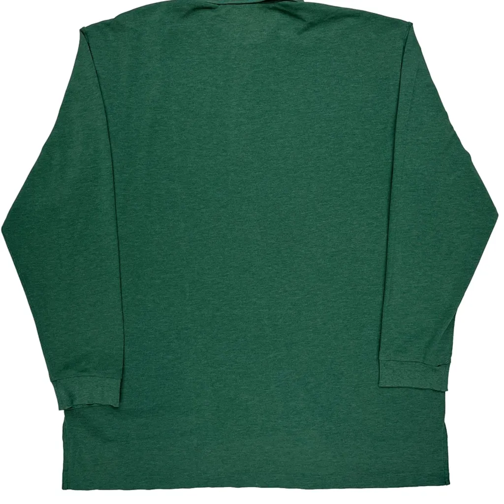 Ralph Lauren Long Sleeve Polo Shirt - Large Green Cotton - Image 6