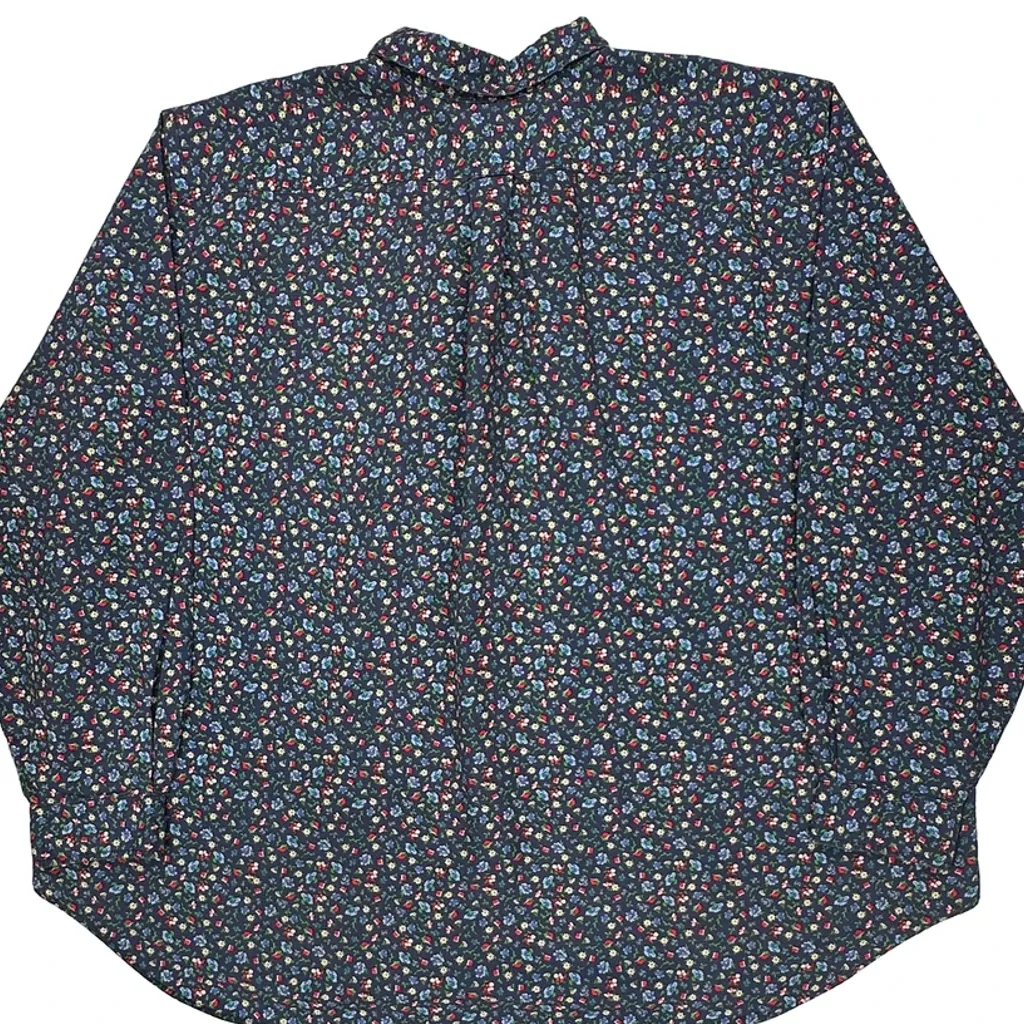 Ralph Lauren Floral Patterned Shirt - 3XL Blue Cotton - Image 6