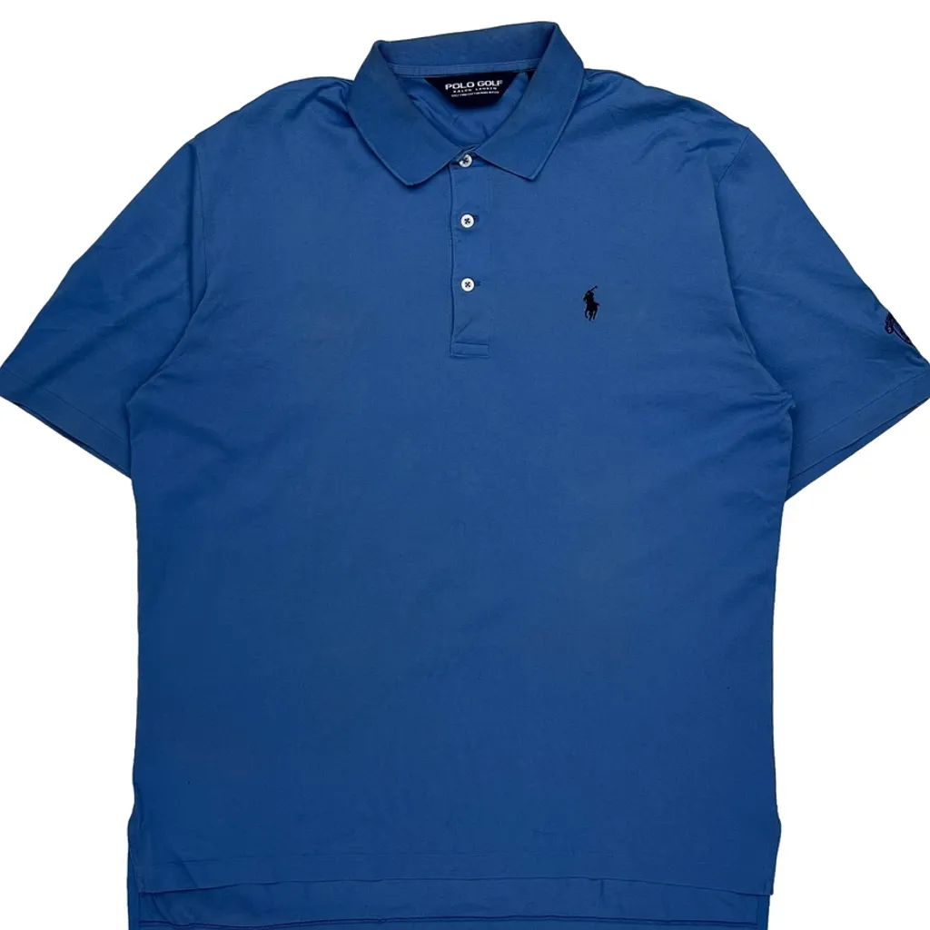 Ralph Lauren Polo Shirt - Medium Blue Cotton - Image 4