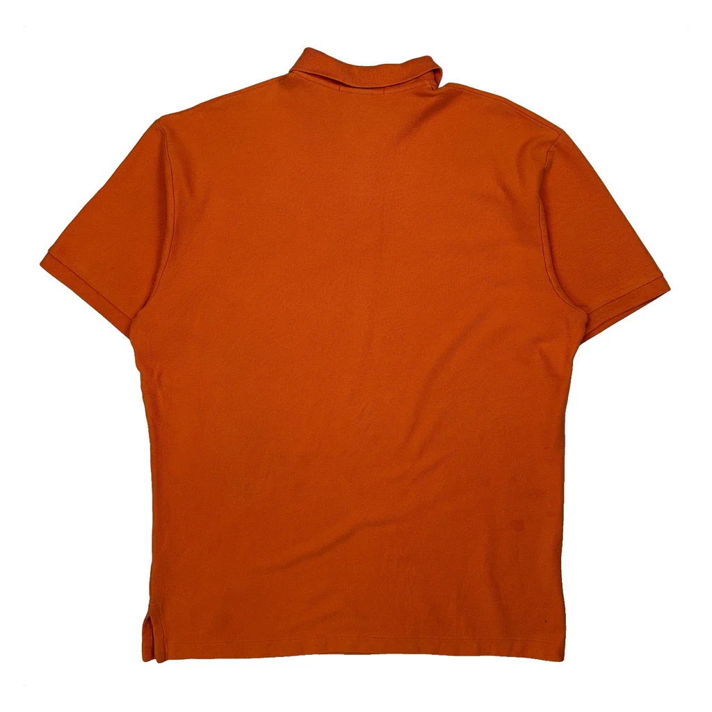 Ralph Lauren Polo Shirt - Large Orange Cotton - Image 2