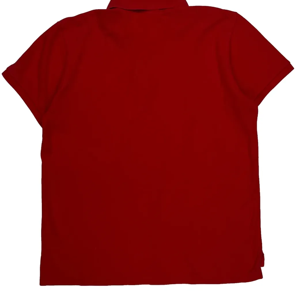 Ralph Lauren Polo Shirt - Large Red Cotton - Image 7