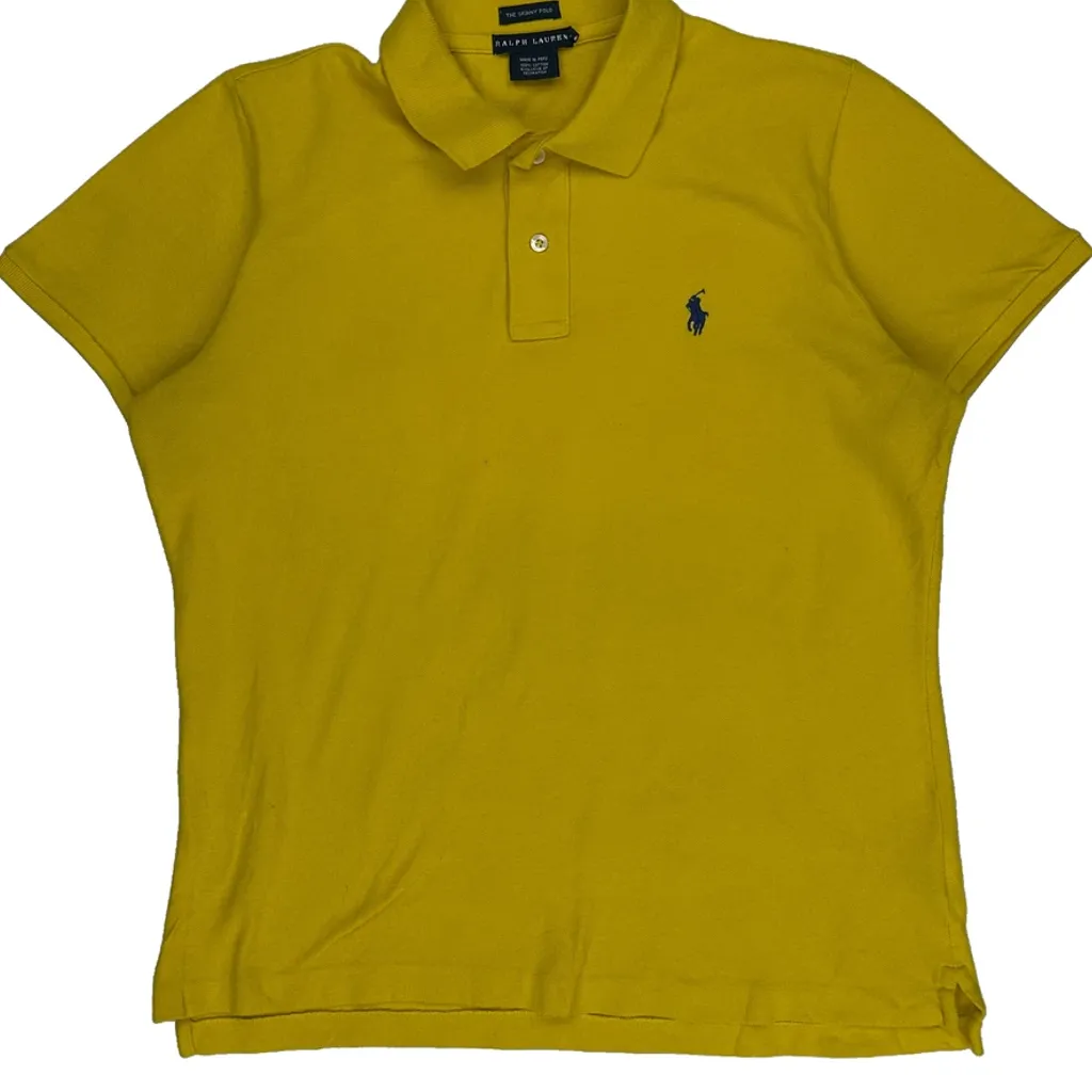 Ralph Lauren Slim Fit Polo Shirt - Small Yellow Cotton - Image 4