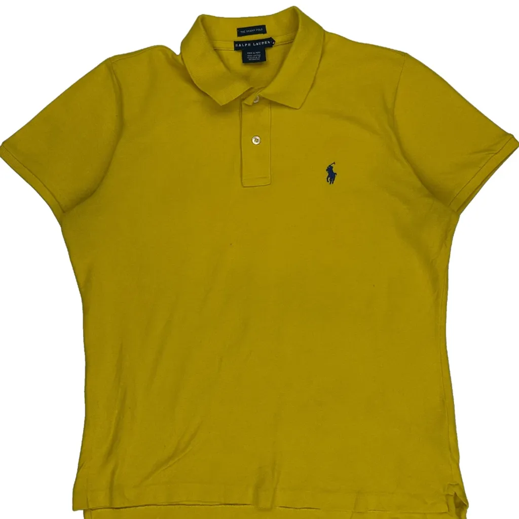 Ralph Lauren Slim Fit Polo Shirt - Small Yellow Cotton - Image 5