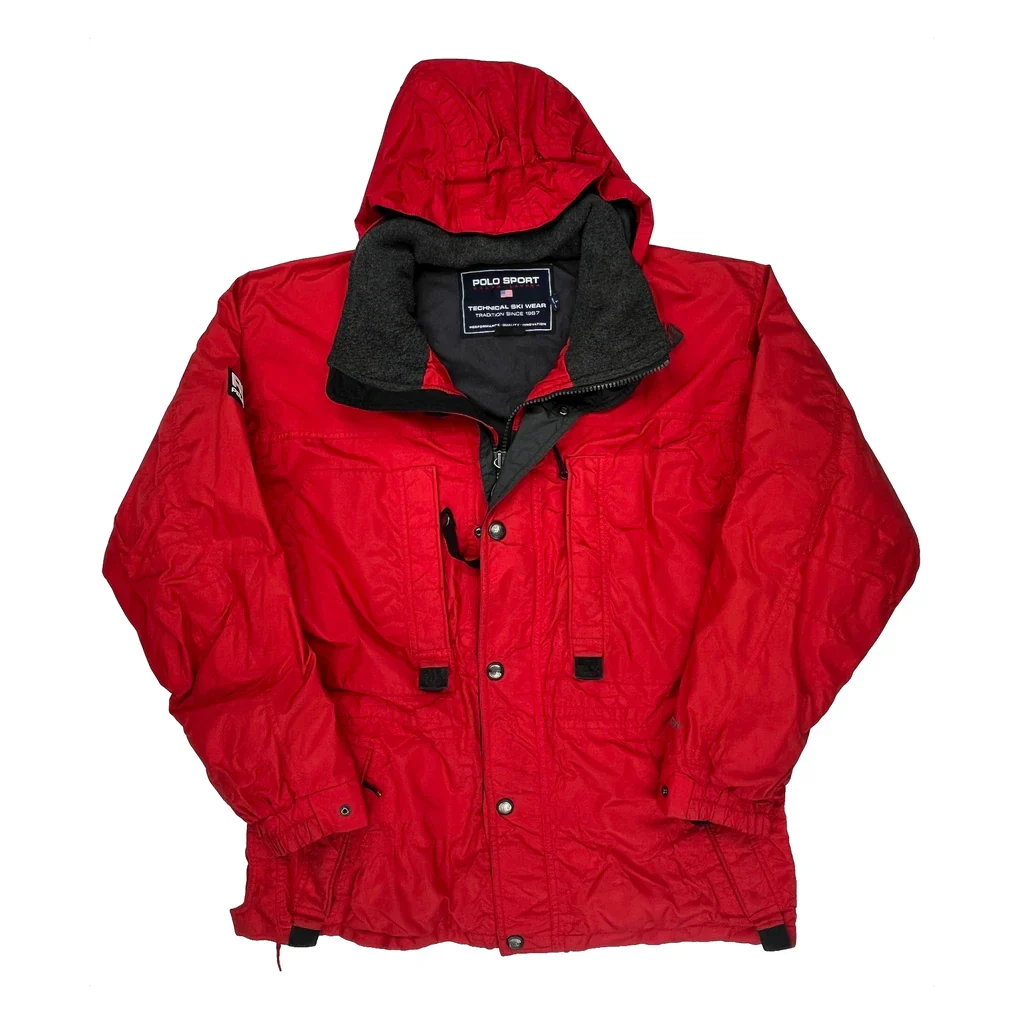 Ralph Lauren Polo Sport Technical Ski Wear Ski Jacket - Large Red Polyester