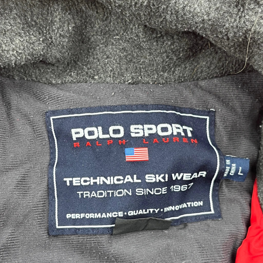 Ralph Lauren Polo Sport Technical Ski Wear Ski Jacket - Large Red Polyester - Image 3