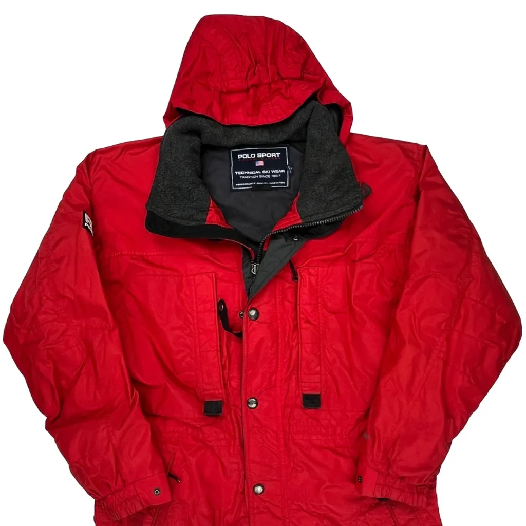 Ralph Lauren Polo Sport Technical Ski Wear Ski Jacket - Large Red Polyester - Image 4