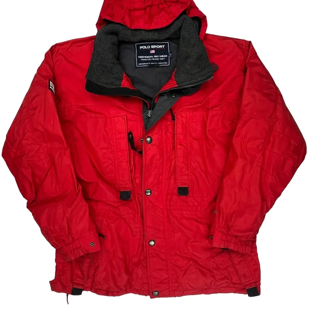 Ralph Lauren Polo Sport Technical Ski Wear Ski Jacket - Large Red Polyester - Image 5