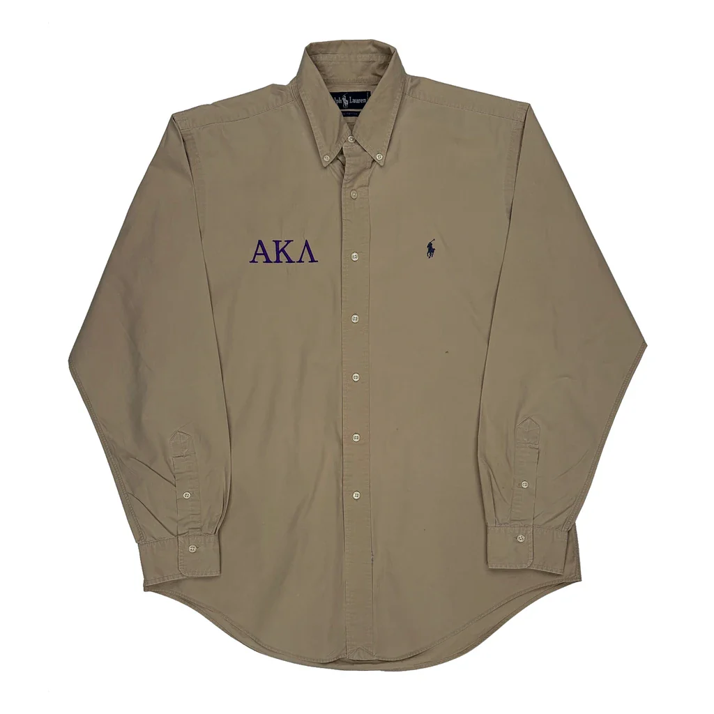 Ralph Lauren Shirt - Large Beige Cotton