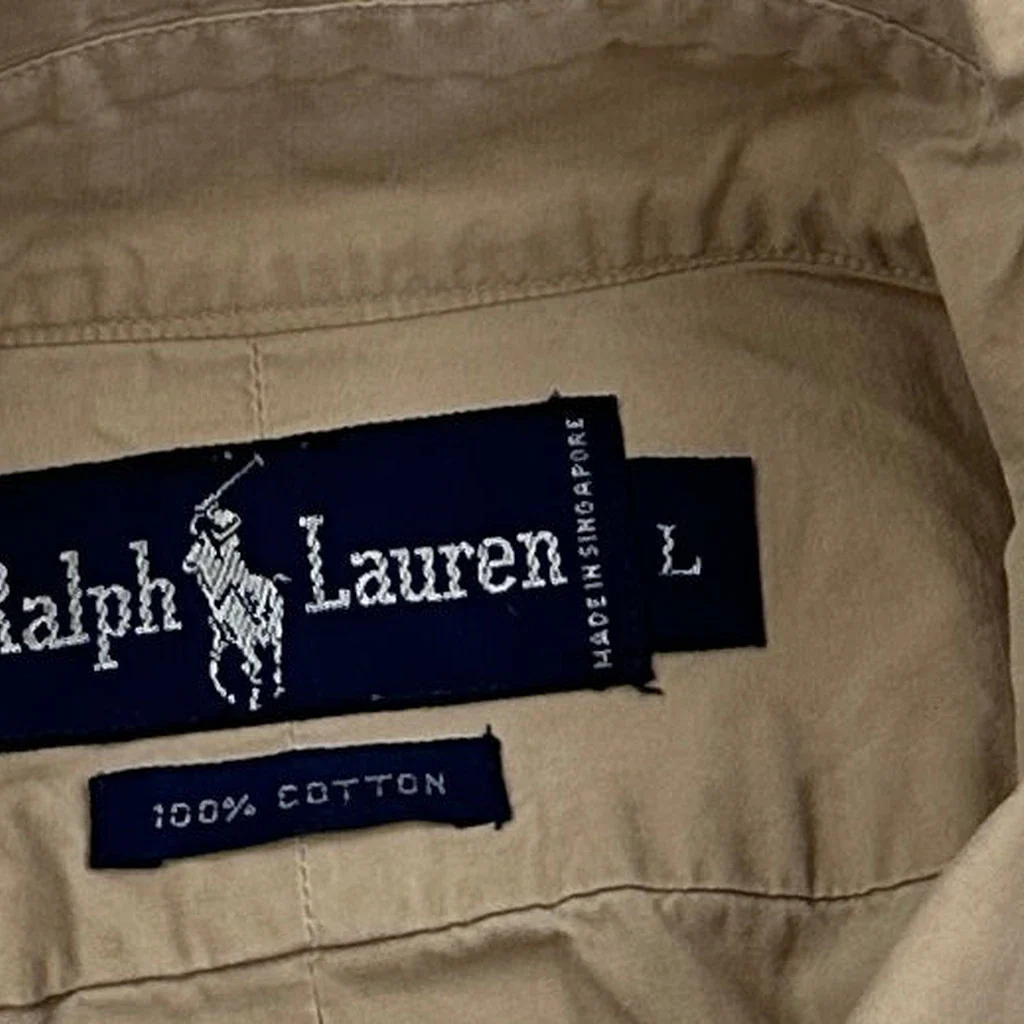 Ralph Lauren Shirt - Large Beige Cotton - Image 3