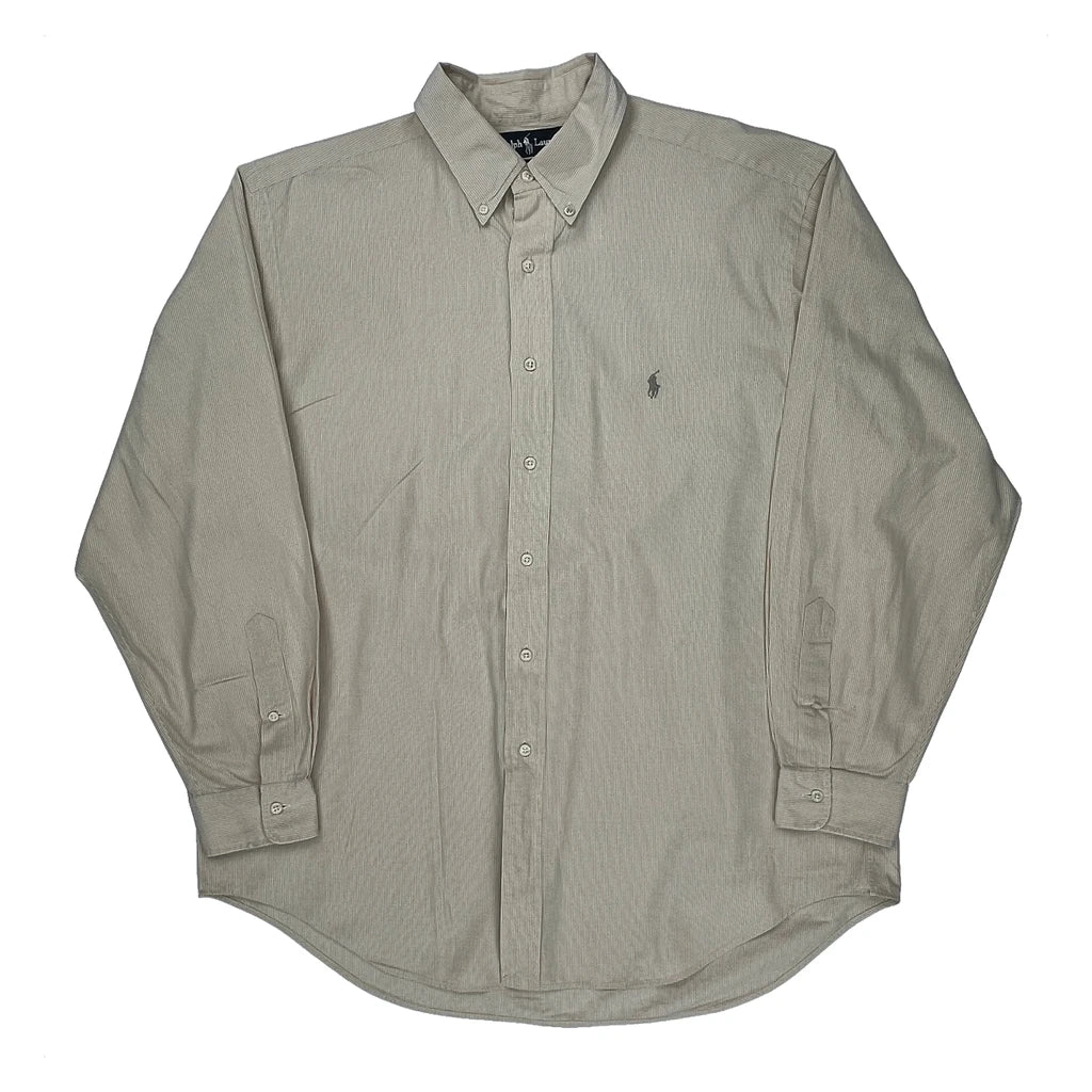 Ralph Lauren Checked Shirt - XL Beige Cotton
