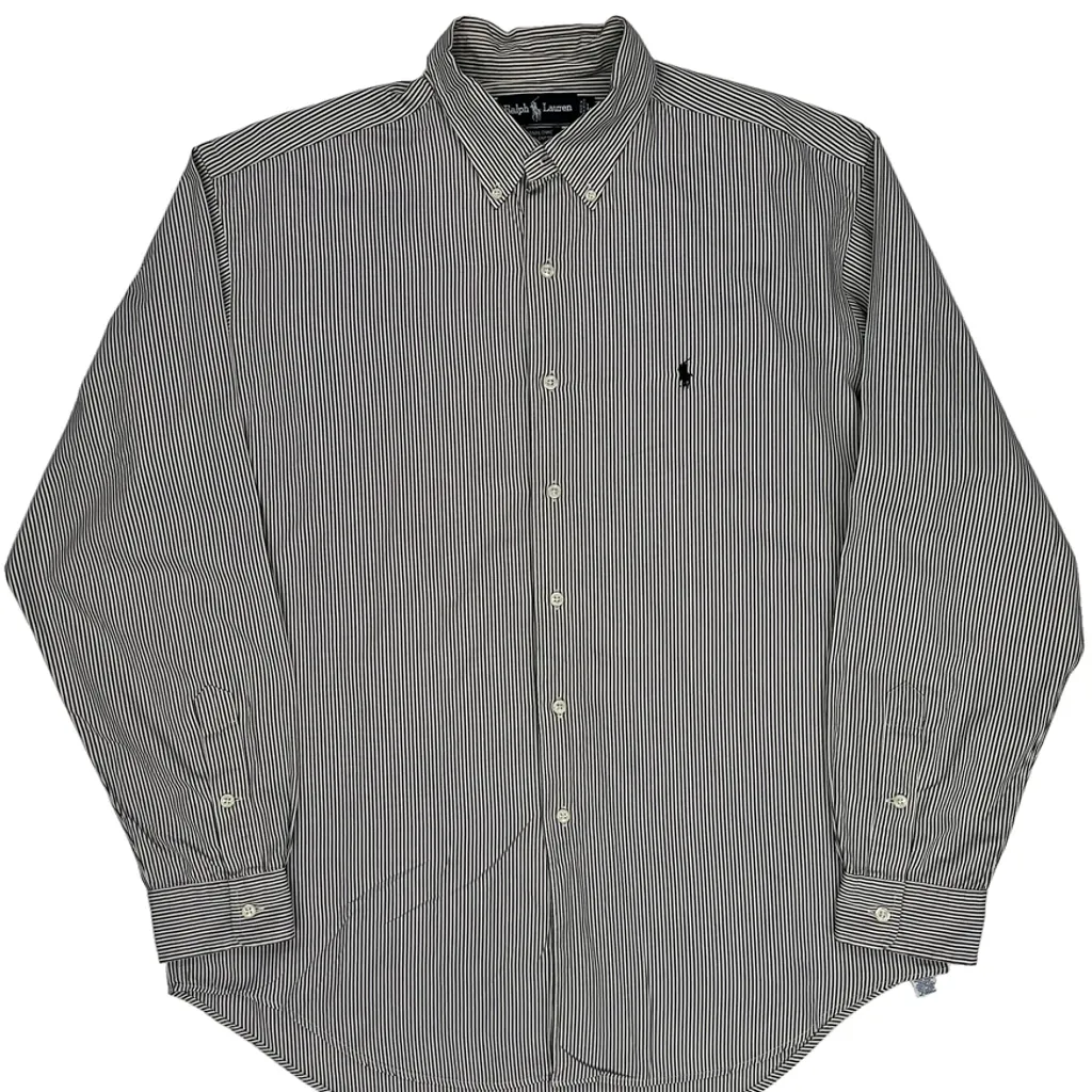 Ralph Lauren Striped Shirt - Large Black & White Cotton - Image 5