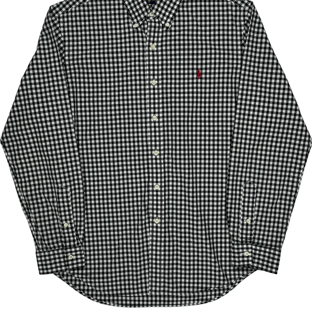 Ralph Lauren Checked Shirt - Large Black & White Cotton - Image 5