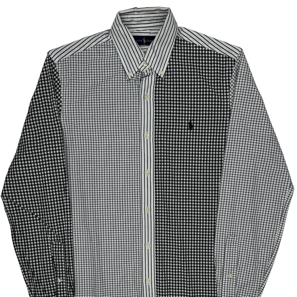 Ralph Lauren Checked Shirt - Small Black & White Cotton - Image 4