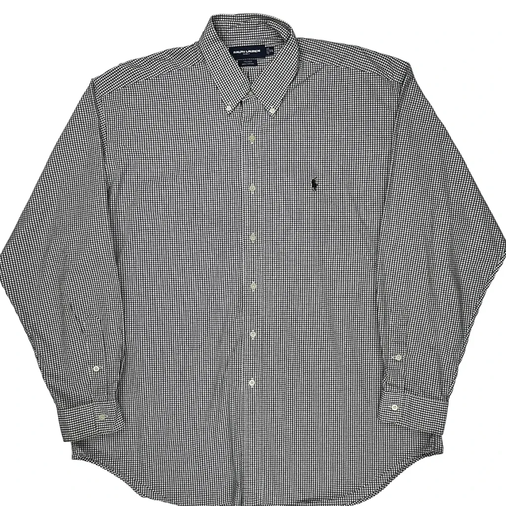 Ralph Lauren Checked Shirt - XL Black & White Cotton - Image 5