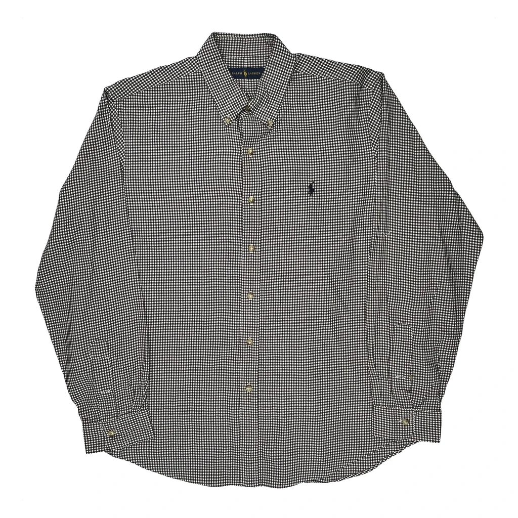 Ralph Lauren Checked Shirt - XL Black & White Cotton