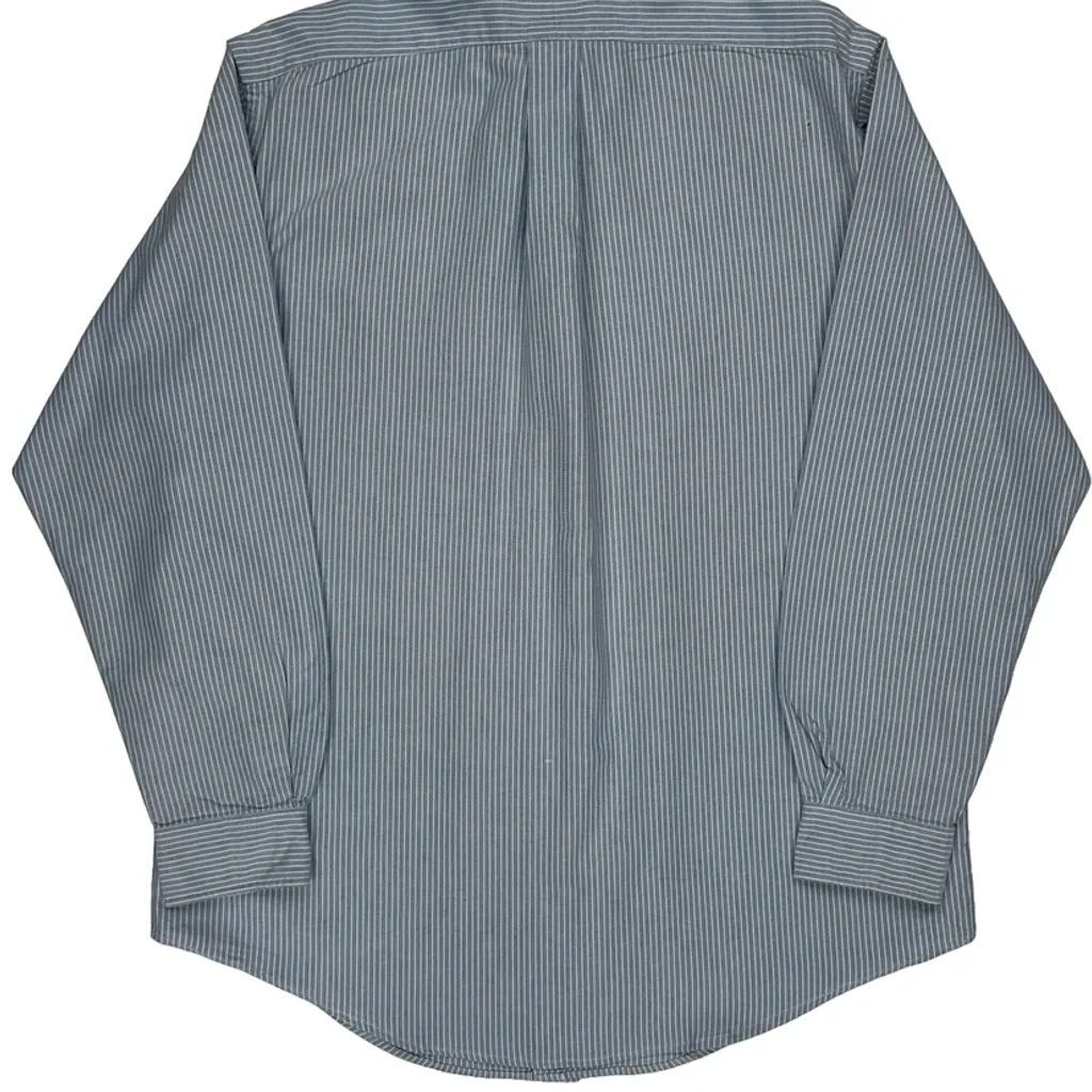 Ralph Lauren Striped Shirt - Large Blue Cotton - Image 7