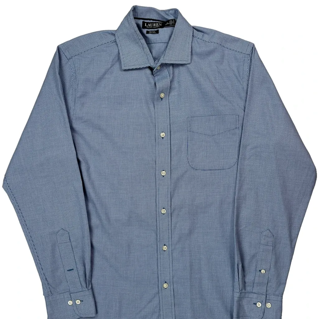 Ralph Lauren Slim Fit Shirt - Large Blue Cotton - Image 5