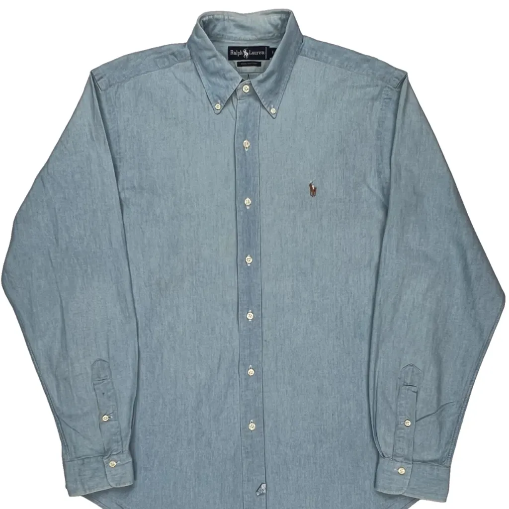 Ralph Lauren Shirt - Large Blue Cotton - Image 5