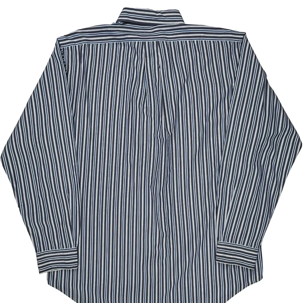 Ralph Lauren Striped Shirt - Large Blue Cotton - Image 7