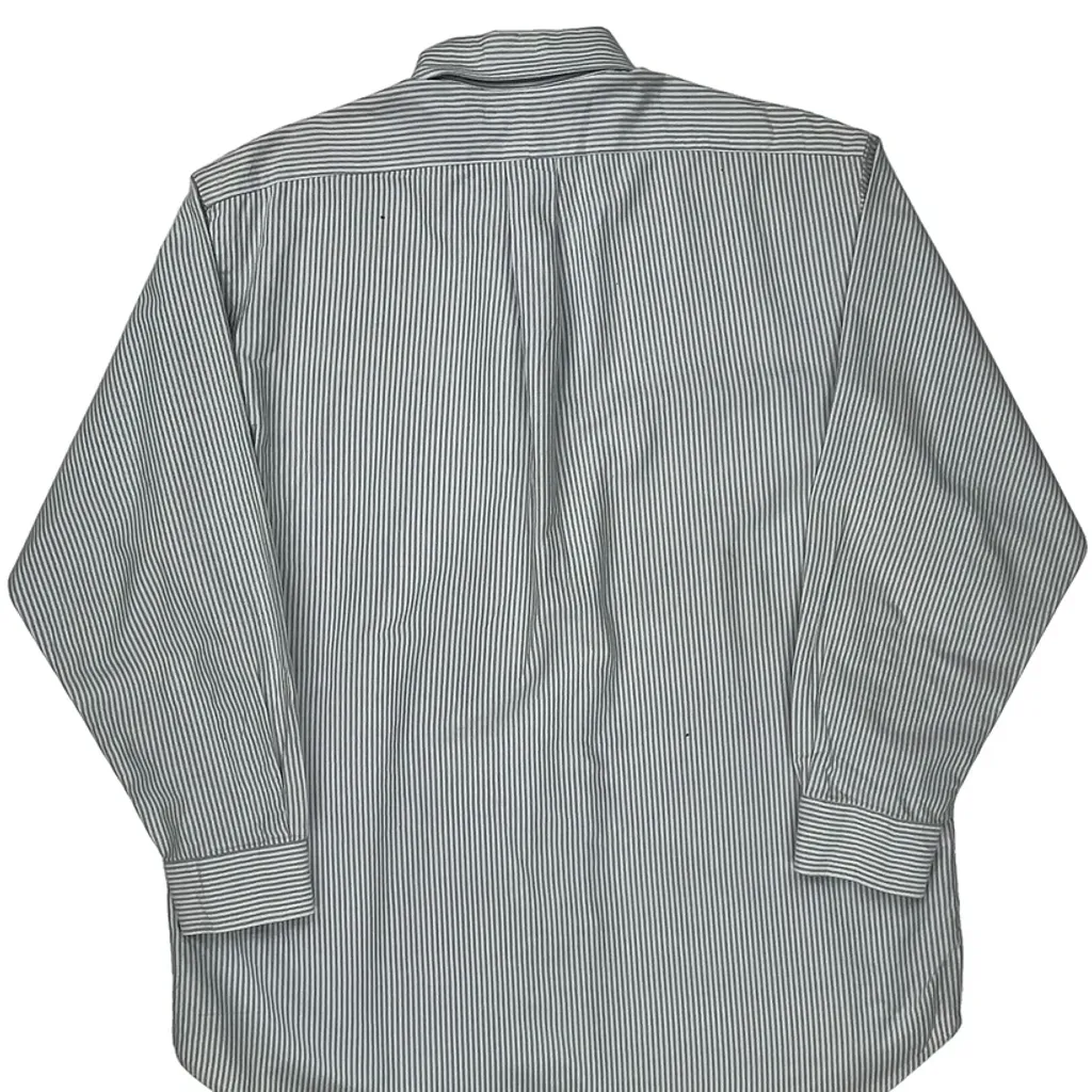 Ralph Lauren Striped Shirt - Large Blue Cotton - Image 6