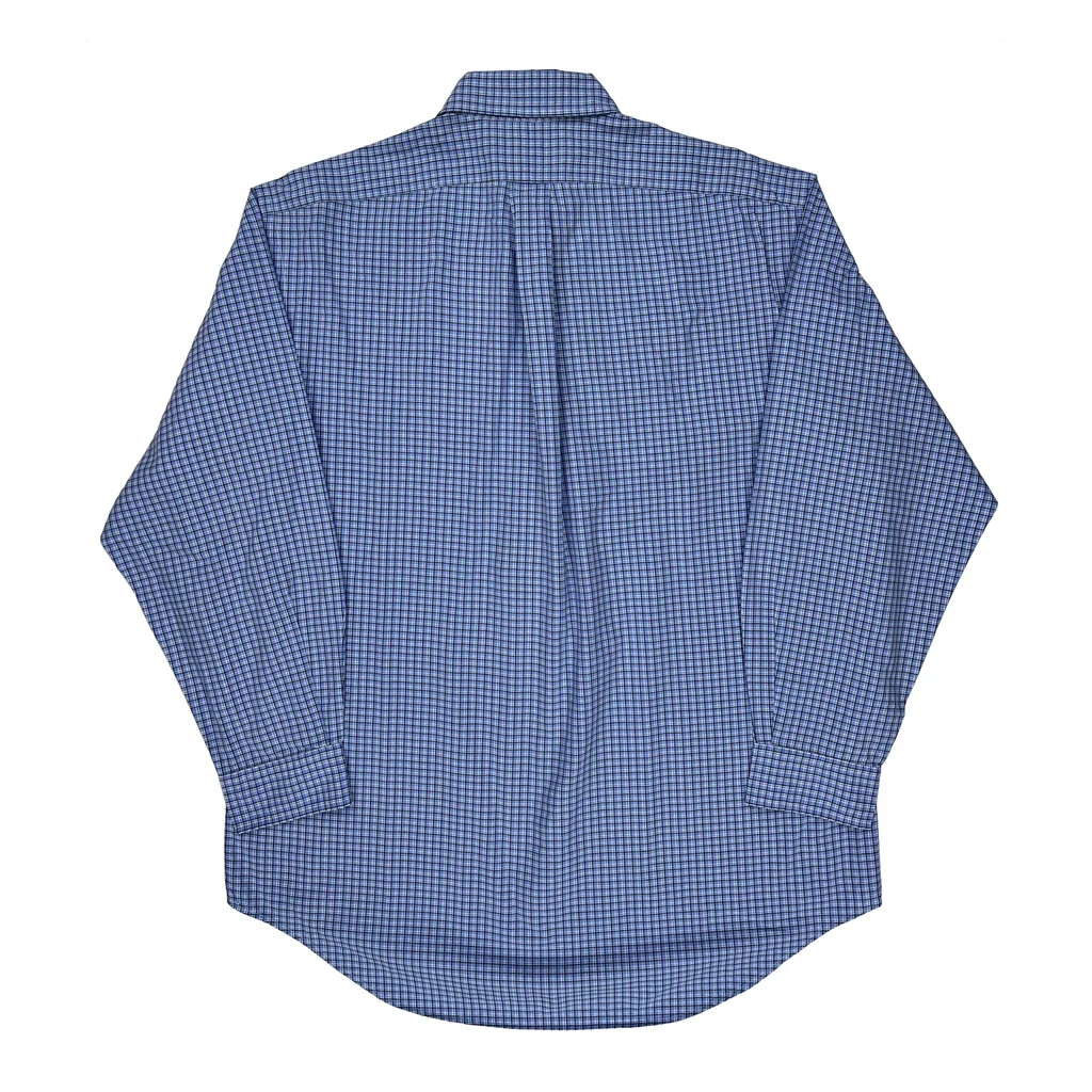 Ralph Lauren Checked Shirt - Large Blue Cotton - Image 2