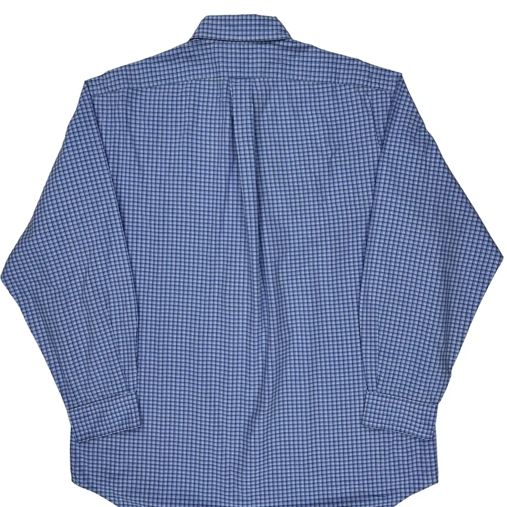 Ralph Lauren Checked Shirt - Large Blue Cotton - Image 7