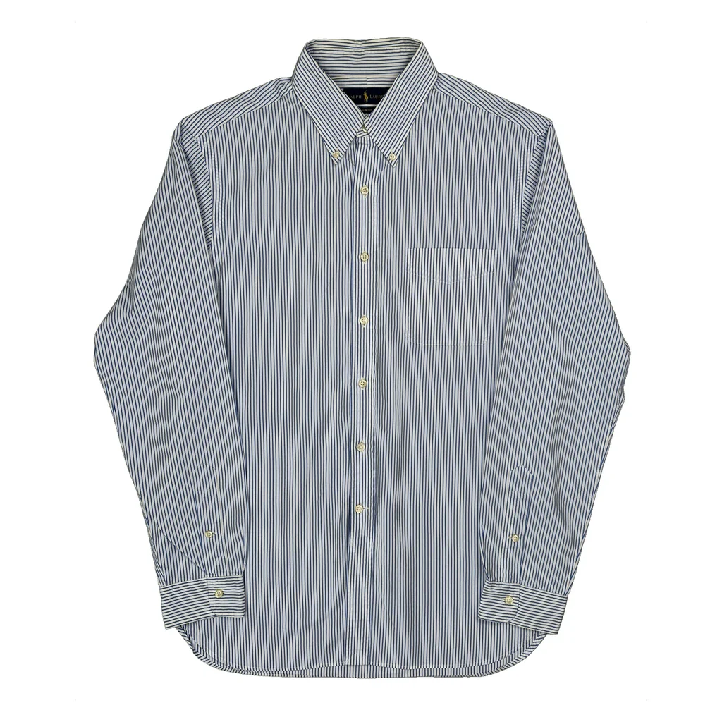 Ralph Lauren Slim Fit Shirt - Large Blue Cotton