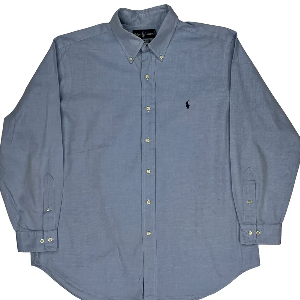 Ralph Lauren Shirt - Large Blue Cotton - Image 4