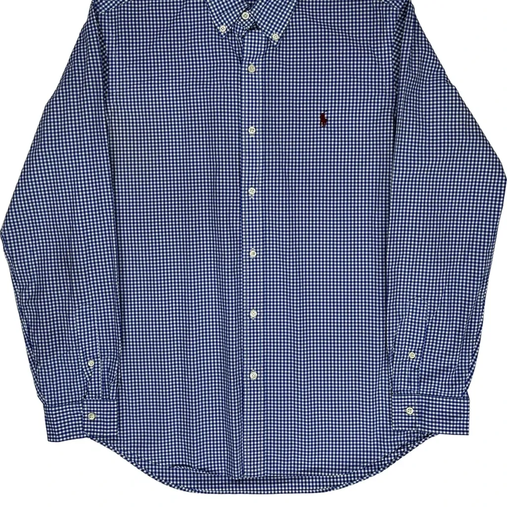 Ralph Lauren Checked Shirt - Large Blue Cotton - Image 4