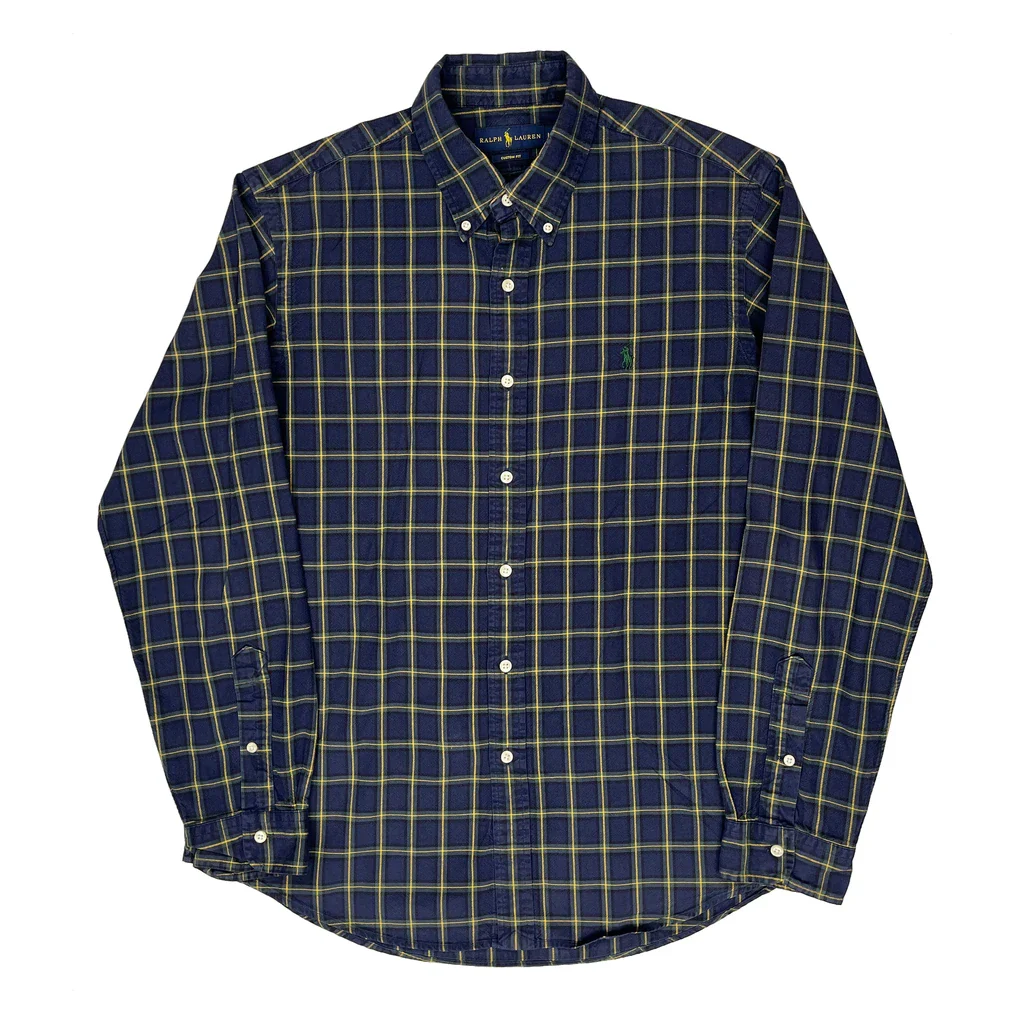 Ralph Lauren Checked Shirt - Large Blue Cotton