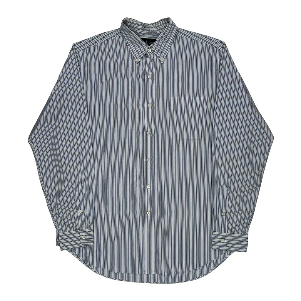 Ralph Lauren Striped Shirt - Large Blue Cotton