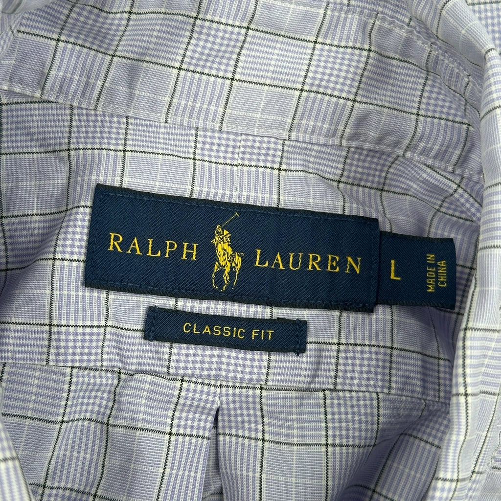 Ralph Lauren Checked Shirt - Large Blue Cotton - Image 3