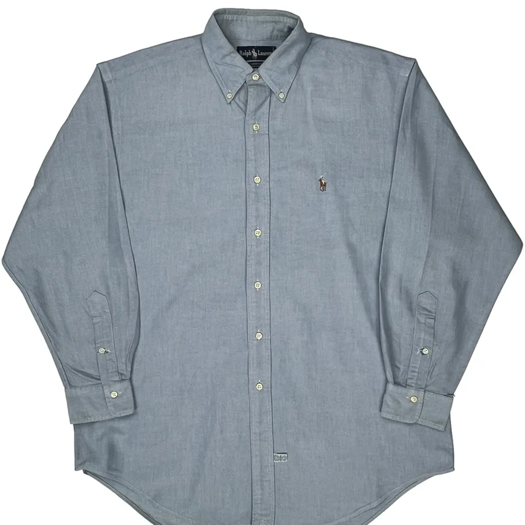 Ralph Lauren Shirt - Large Blue Cotton - Image 5