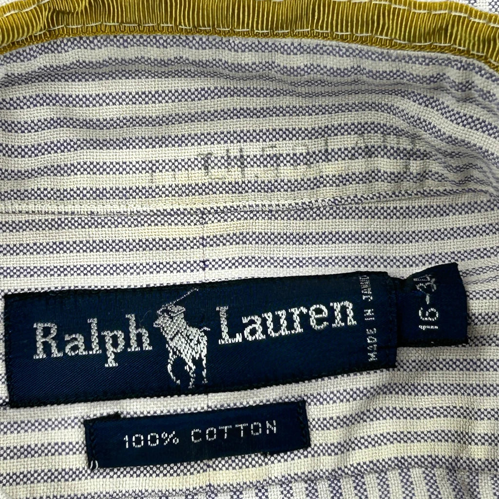 Ralph Lauren Striped Shirt - Large Blue Cotton - Image 3