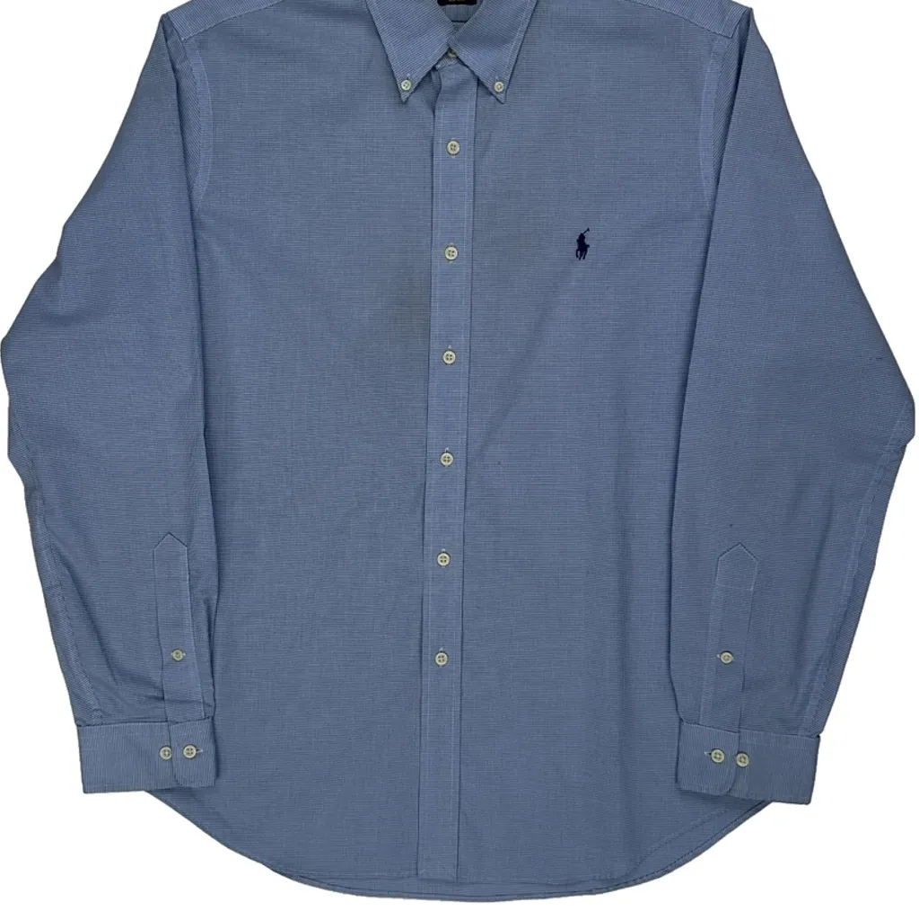 Ralph Lauren Checked Shirt - Large Blue Cotton - Image 5