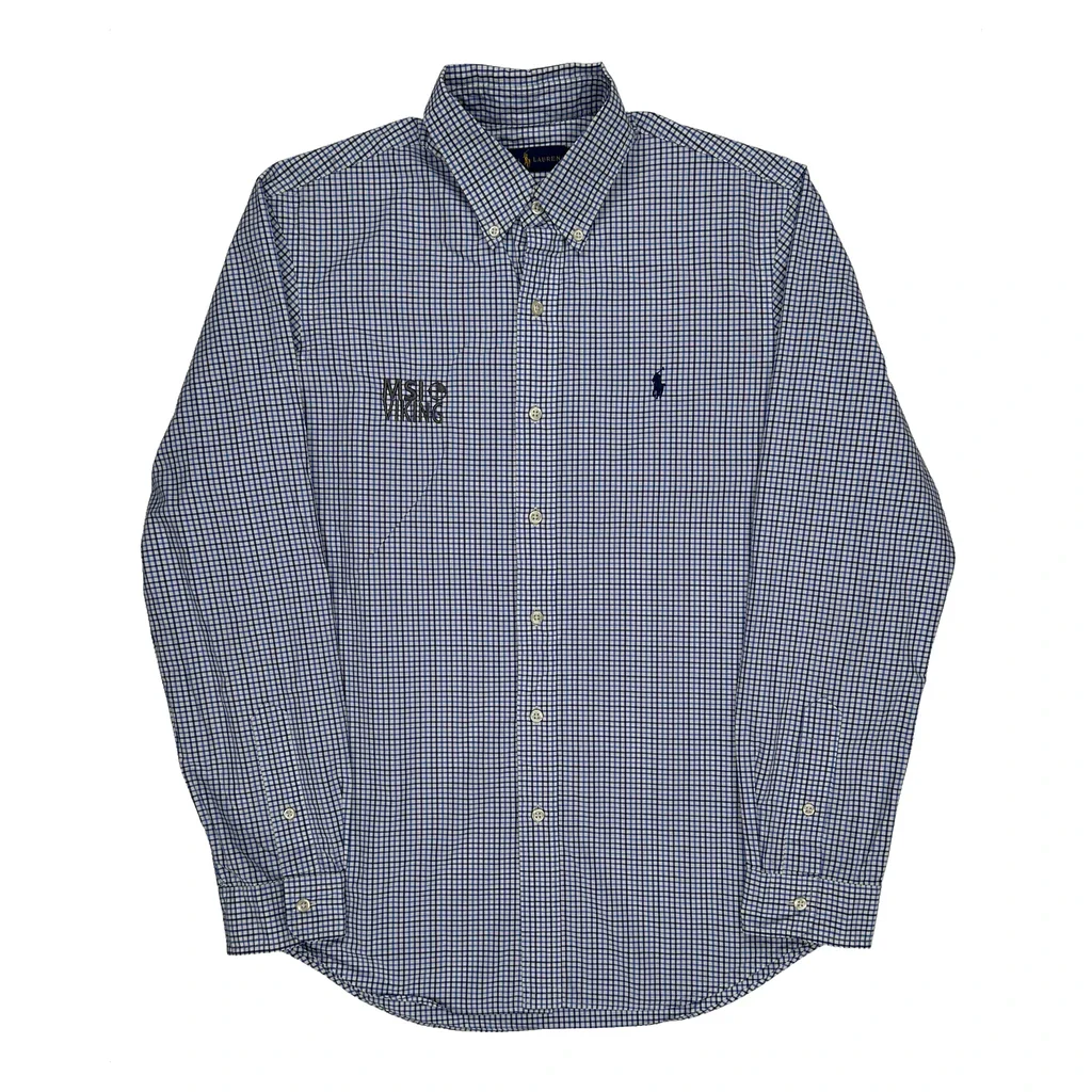 Ralph Lauren Checked Shirt - Medium Blue Cotton